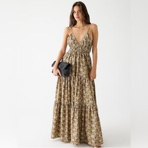 NWOT J.Crew Oahu V-neck‎ tiered Pocket dress in dandelion swirl xxs